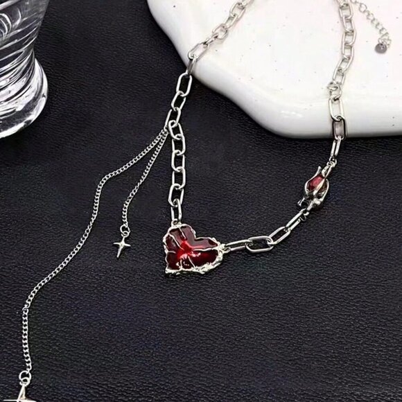 Gothic Heart Necklace - Stainless steel - Picture 3 of 4